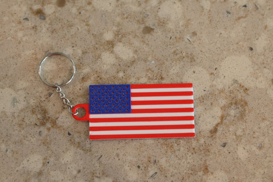 American Flag Keychain